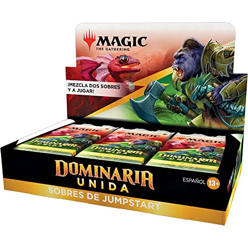 Magic The Gathering Caja de Sobres de Jumpstart de Dominaria Unida, 18 Sobres (Versión en Español), Multi