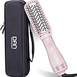 DAN Technology Hair Dryer, Negative Ion 3 in 1 Paddle Brush Dryer & Styler, Pink, 600W, for Damaged Hair, with 2 Speeds, 3 Heating Settings, Nylon Material, ALCI Safety Plug, [IN] Hair Care or Beauty