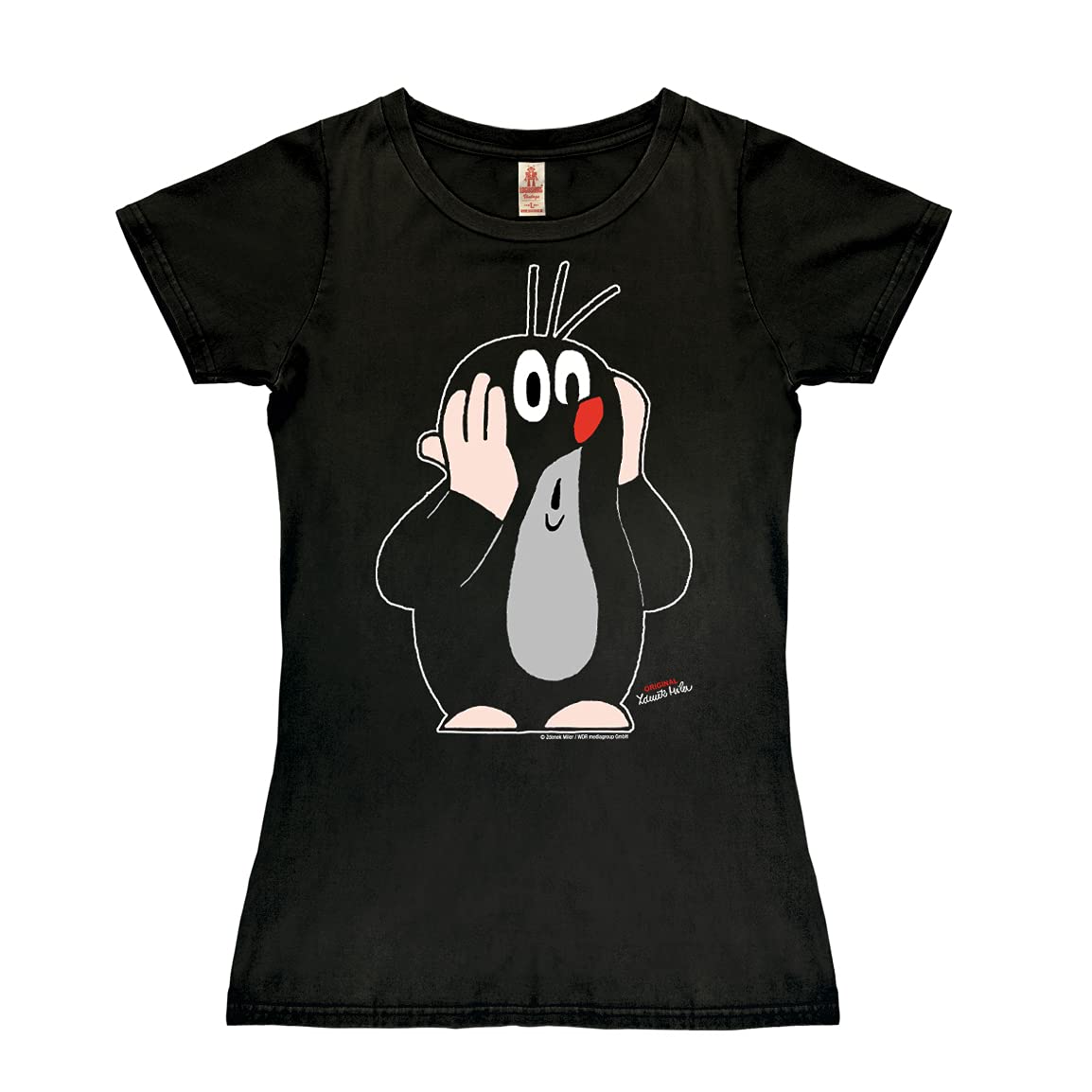 Logoshirt® Der kleine Maulwurf T-Shirt Damen | Der kleine Maulwurf - Oh Oh, 100% Baumwolle, lustiges Cartoon-Motiv für Maulwurf-Fans, lizenziertes Originaldesign
