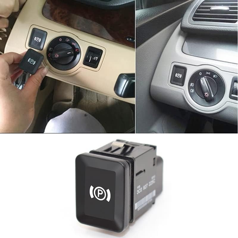 Car Electric Handbrake Switch Universal Car Parking Switch Electronic Handbrake Parking Brake Button Switch Replacement for VW for Passat B6 C6 CC Electric Switch