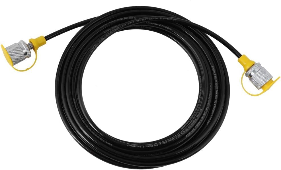 Test couling Hose 6.0FT M16-M16 9000PSI/630BAR Hydraulic Pressure Test Hose，Black