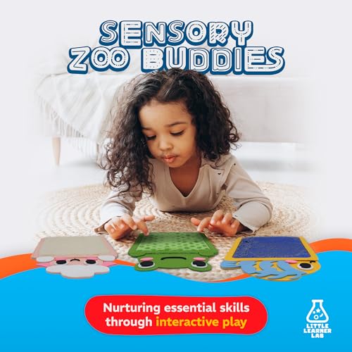 Image of Sensory Zoo Buddies: 8-Pack Sensory Mats for Kids | Sensory Toys for Kids with Autism | Sensory Toys for Autistic Children