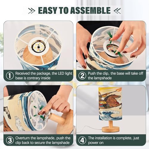 Lámpara de mesa elegante para dormitorio y oficina miniatura 4