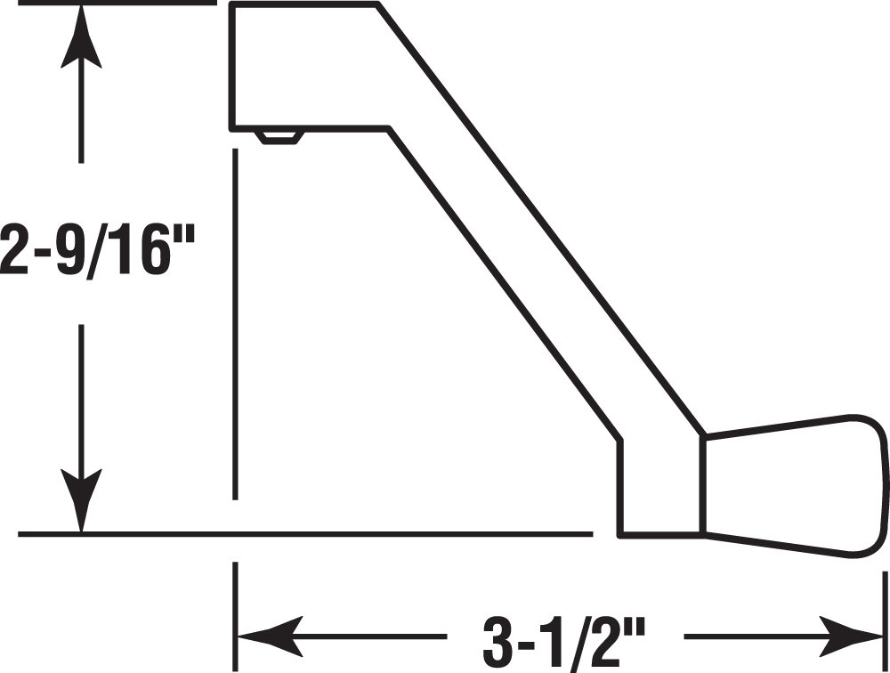 Prime-Line TH 22007 Window Operator Crank Handle, 11/32 inch Bore, White Enamel Finish