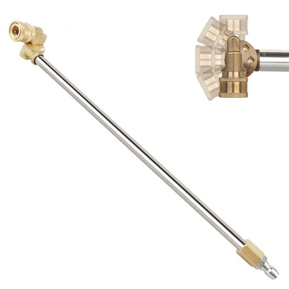 Pressure Washer Extension Wand, 16" Pressure Spray Lance Extension, 180 Degree Rotation, 5 Rotation Angles, 1/4 Inch Quick Connect, 5000 PSI…