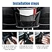 Ziciner Car Net Pocket Handbag Holder, Organizer Mesh Bag Between Two Seat, Driver Storage Netting Pouch for Handbag Purse, Barrier of Backseat Pet Kids, Car Accessories for Women Men (Black)