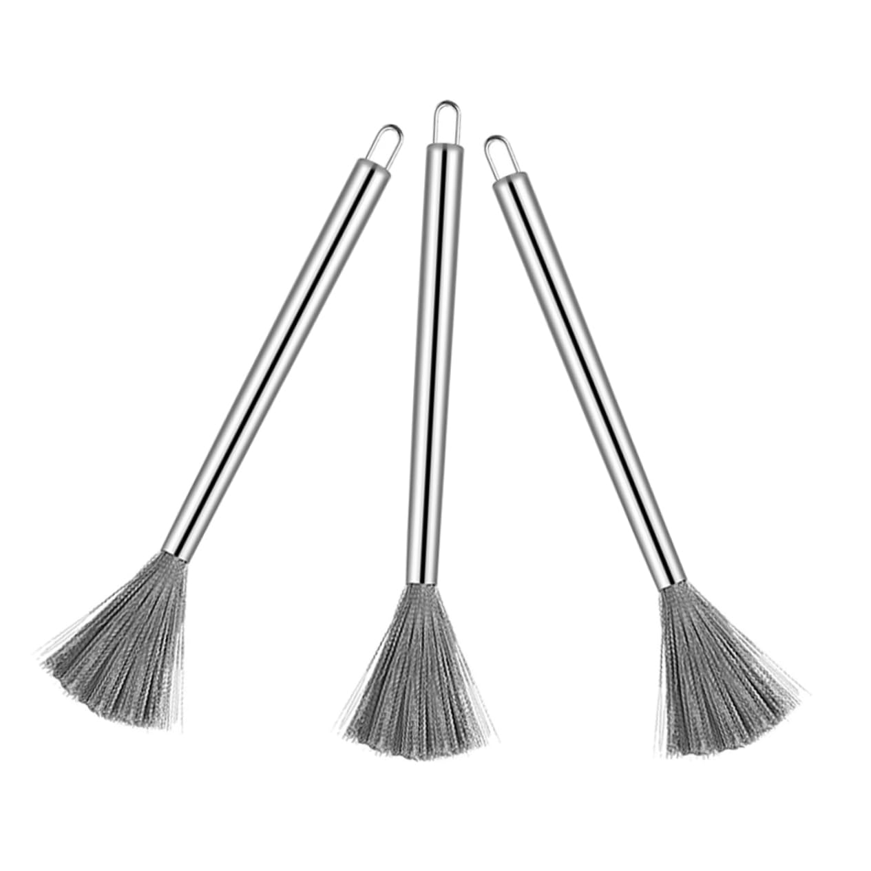 Abaodam Cepillo De Limpieza De Platos Inoxidable con Mango para Utensilios De Cocina Cepillo Multi Función para Olla Y Sartenes Herramienta De Limpieza De Alta 3 Piezas X 4