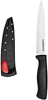 Vista 15 de Farberware Edgekeeper – Cuchillo de carnicero de 15 cm con cubierta autoafilable, cuchillo de cocina de acero inoxidable de alto carbono con mango