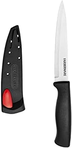 Farberware 5158146 EdgeKeeper - Cuchillo multiusos, Cuchillo utilitario, 4.5", Negro