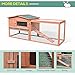 PawHut Rabbit Hutch 2-Story Bunny Cage, Guinea Pig Cage, Small Animal House with Slide Out Tray, for Indoor Outdoor, 61.5