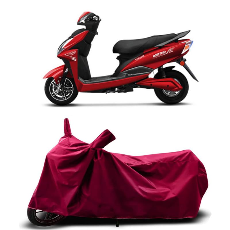 Image of DUFFEL-Two Wheeler Bike Cover Compatible for Gemopai Astrid Lite Bs6 Heat Protectio /UV-Rays /Birds Dropping /DustProof /Waterproof Indoor Outdoor and Parking Full Protection All Variants [MAHROON]