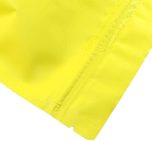 Miniatura 3 de QQ Studio Bolsas de pie de aluminio Mylar mate sellables de doble cara (100 bolsas) (5.1 x 7.1 pulgadas, amarillo mate)