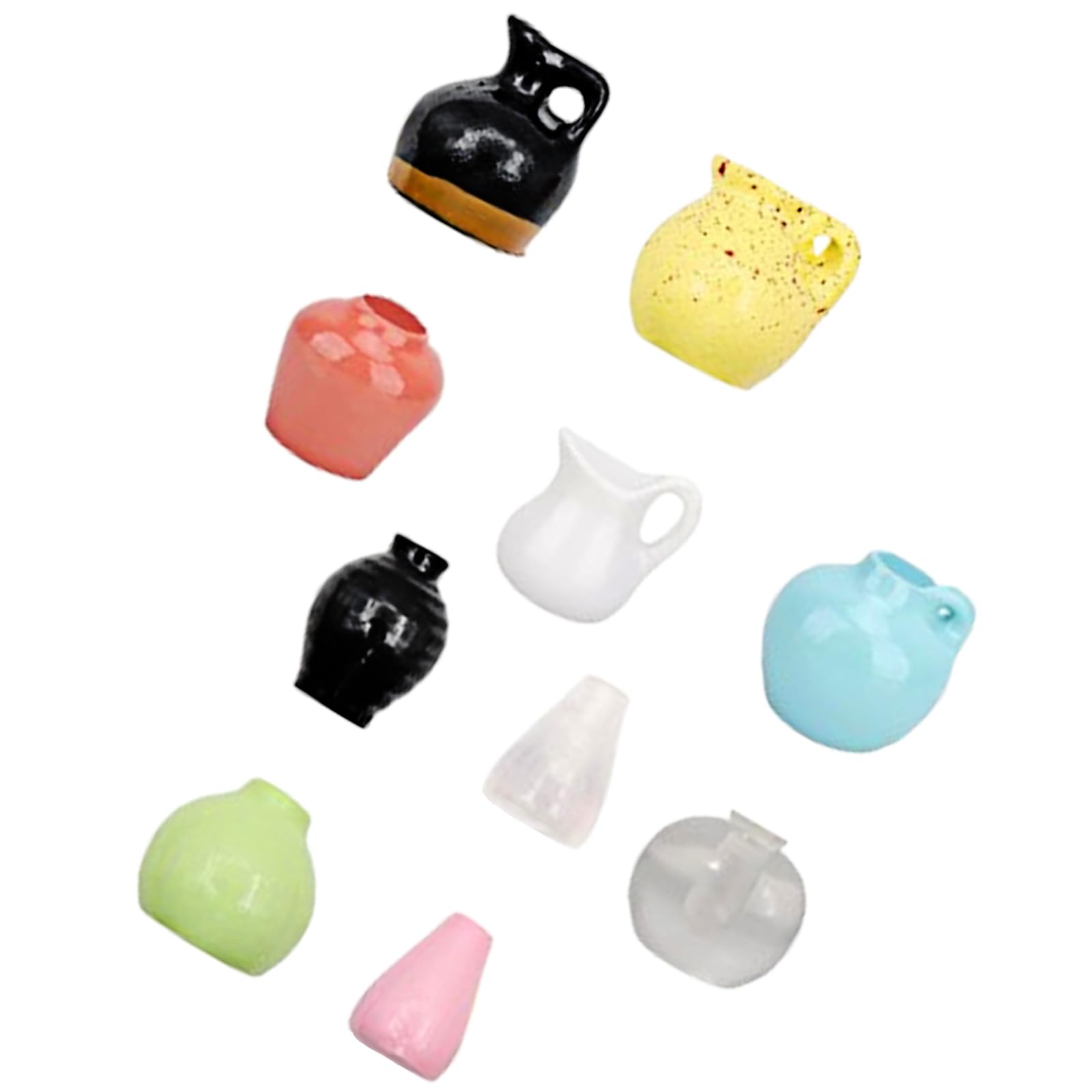 Kalttoy 10pcs Tiny Container Refrigerator Magnets Permanent Adhesive Home Deck Planner Tiny Refrigerator Attractor Jar