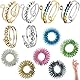 12 Stück Fidget Ring Set, Anxiety Ring Set Relief Ängstlichkeit, Skills Borderline Verstellbare Anti Stressring, Skill Ringe für Bunt Perle Stimmungsring Angststörung Beruhigendes (Mehrere Farben)