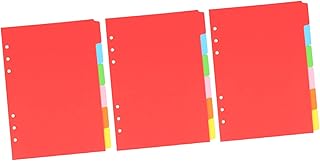 Ciieeo 18Pcs Separador De Páginas Pastas Coloridas Pastas De Papel Papel Colorido Abas Coloridas Fichário Colorido Marcadores De Página A5 Divisórias De Plástico A5 Divisórias Página