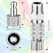 Hotop 5 Pcs Airbrush Quick Release Coupling Disconnect Adapter Kit, 1/8 Inch Female Connectors and Male Adapters Adjustment Control Valve Airbrush Accessories for Air Compressor