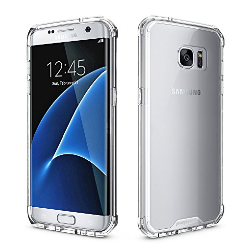 Pajuva Samsung Galaxy S7 Edge Clear Case, PC+TPU Protective Transparent Case Thin for Galaxy S7 Edge Crystal Clear Case with Bumper (Clear)