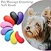 DEEUCHIS Small Dog Brush, Soft Pet Grooming Brush for Shih Tzus, Yorkies, Maltipoos, Maltese, Puppy Massaging Hair Brush, Cat Brush, for Small Animals Rabbits of All Hair Types (Starry Pink)
