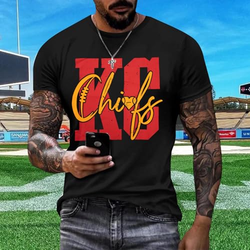 Football Shirts for Men Game Day Football Fan T-Shirt Casual Rugby Team Graphic Short Sleeve Tees2