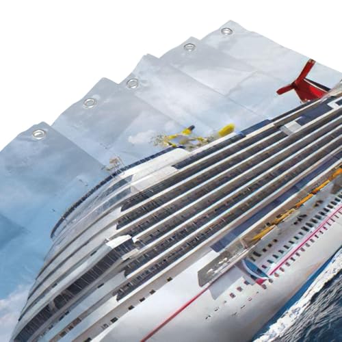 Rideau de douche en polyester croisière 183x183 cm avec 12 œillets