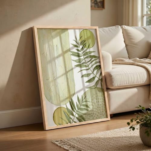 Image of kotart Aesthetic Boho Floral Art Home Decoration Painting | Floral Paintings With Frame For Living Room Bed Room Hotel Wall Decor Digital Reprint (25x37 inch)