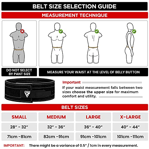 RDX Powerlifting Belt for Weight Lifting, Approved by IPL and USPA, Lever Buckle Gym Training Leather Belt 10mm Thick 4 inches Lumbar Back Support Men Women Bodybuilding Deadlifts - Image 5