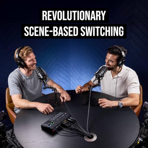 RØDE RØDECaster Video S – Conmutador de vídeo para podcasts y Interfaz de Audio – Multicámara, 4 entradas de Video (HDMI y USB), 1080p60, Escenas de múltiples Fuentes