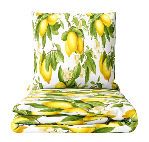 Leonado Vicenti Bettwäsche Set Renforce Baumwolle Zitronen Motiv 135x200...