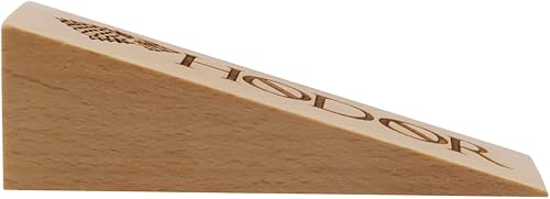 Miniatura 2 de Hodor - Tope de puerta de madera de haya natural, antideslizante, de goma, compatible con cada superficie, paquete de 2 unidades, regalo grabado,