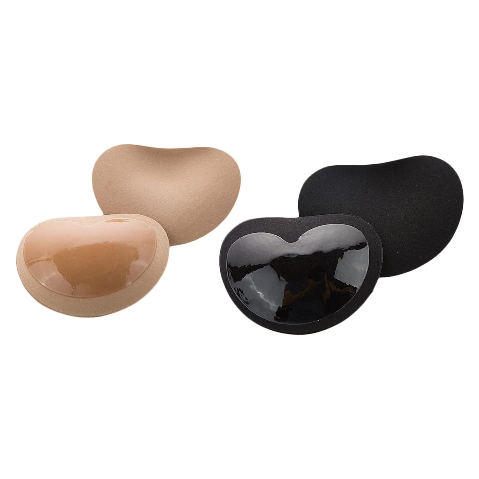 2 Pair Silicone Adhesive Bra Pads Bra Insert Pads Removable Bra Inserts Pads Bra Foam Bra Bra Inserts Push Up for Swimsuits & Bikini, M