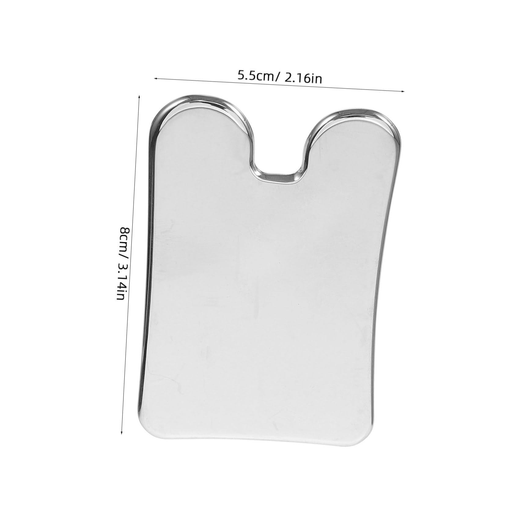 FOMIYES Stainless Steel Scraping Board Massage Face Gua Sha Tool Face Tool Comfortable Handle