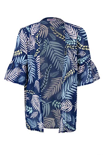 image for GORLYA Girl's Floral Print Chiffon Beach Cardigan Cover ups Kids Casua