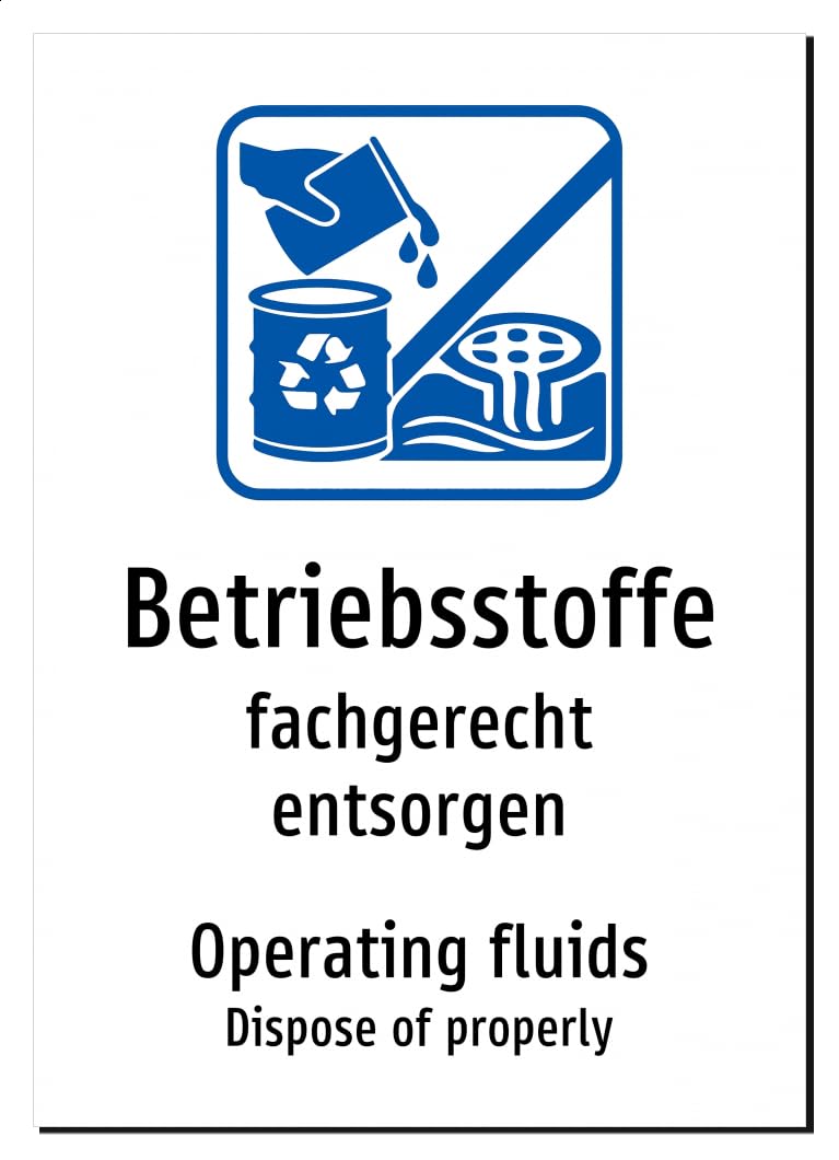 61387-DEEN-S-09 | Betriebsstoffe/Operating fluids Schild | Deutsch