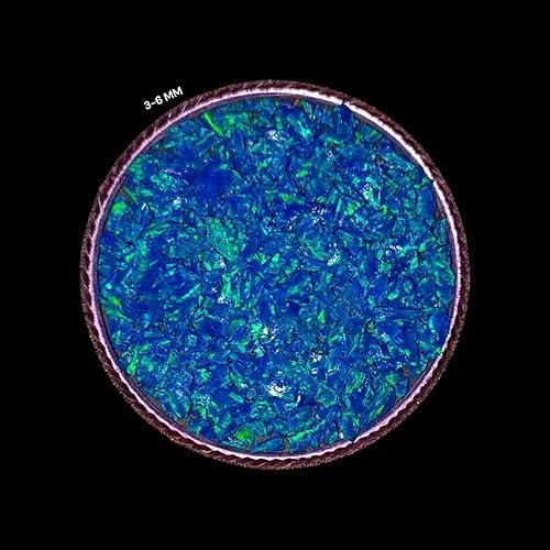 Crushed Blue Opal Coarse Stone Powder All Size Premium Inlay Material Woodwork Inlay Welo Fire Opal Ring Inlay Sparkling Fire Blue Healing Crystals Chips Decoration DIY Craft