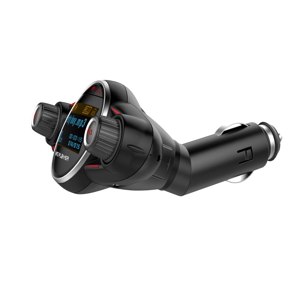 YONGYAO Bt08 Big Eyes Doble Cabeza Bluetooth 180 ° Rotación Coche Cargador