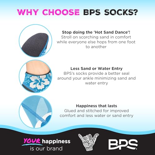 Image of BPS 'Aqua Series' 3mm Neoprene Water Socks for Sand, Beach, Soccer, Volleyball, Wetsuit Booties