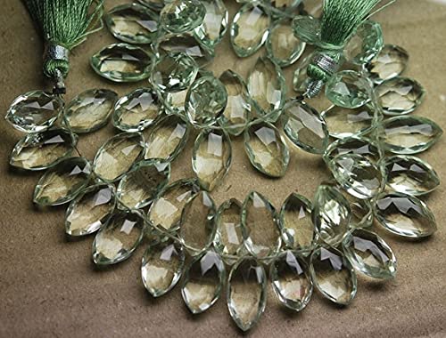 Perles améthyste verte naturelle briolettes facettées marquises 12-14mm