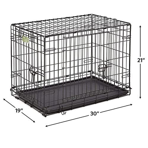 Icrate Dog Crate Starter Kit | 30-Inch Dog Crate Kit Ideal For Medium Dog Breeds (Weighing 26 - 40 Pounds) || Includes Dog Crate, Pet Bed, 2 Dog Bowls & Dog Crate Cover #TOP4