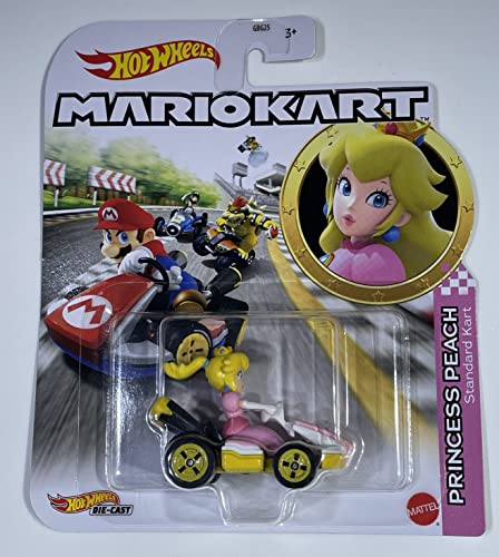 Hot Wheels Mario Kart Princess Peach Standard Kart 1:64 miniatura 1
