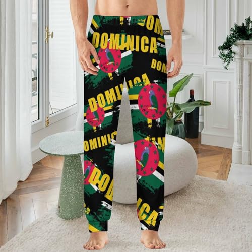 Graffiti Dominica Dominican Flag Men's Pajama Bottoms Sleep Lounge Soft Comfy Pants Sleepwear2