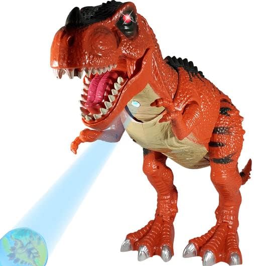Large Walking Dinosaur Toys for Boys Dinosaur Toys for Boys and Girls – Tyrannosaurus Rex T-Rex with 3D Projection - Roaring, Walking and Glowing - Heading Moving and Tail Wagging T Rex (19 inch)