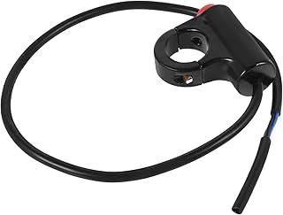 WEKADRIN Interruptor Manillar Motocicleta Doble Flash Aluminio con Botón Rojo Luz de Advertencia para Motos E-Bikes y Scooters