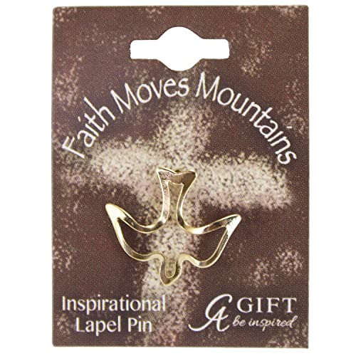 Image of Cathedral Art (Abbey & CA Gift Open Golden Dove Inspirational Lapel Pin, One Size, Silver