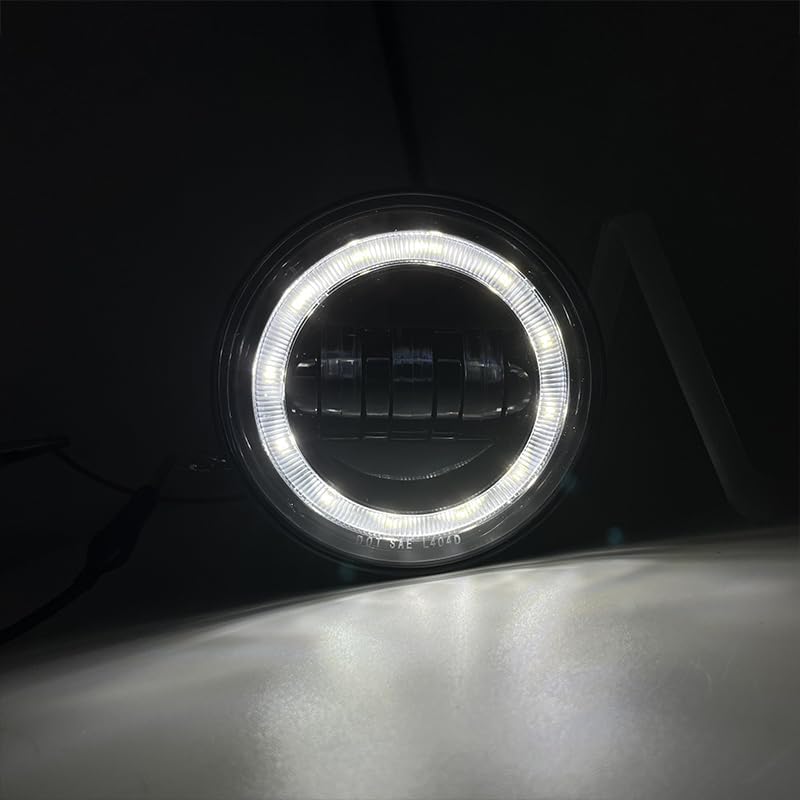 2PCS 4inch 30W LED Fog Light with White DRL Halo Angel Eyes for Hummer H2 2003 2004 2005 2006 2007 2008 2009