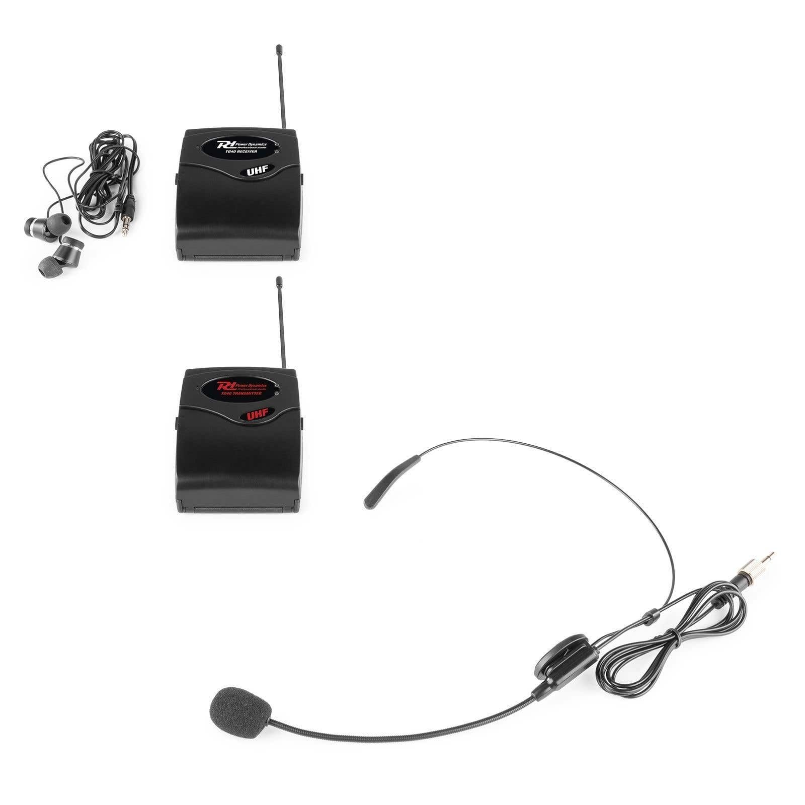 Sistema di tour - Power Dynamics TG40 - Guida turistica con trasmettitore e ricevitore - UHF