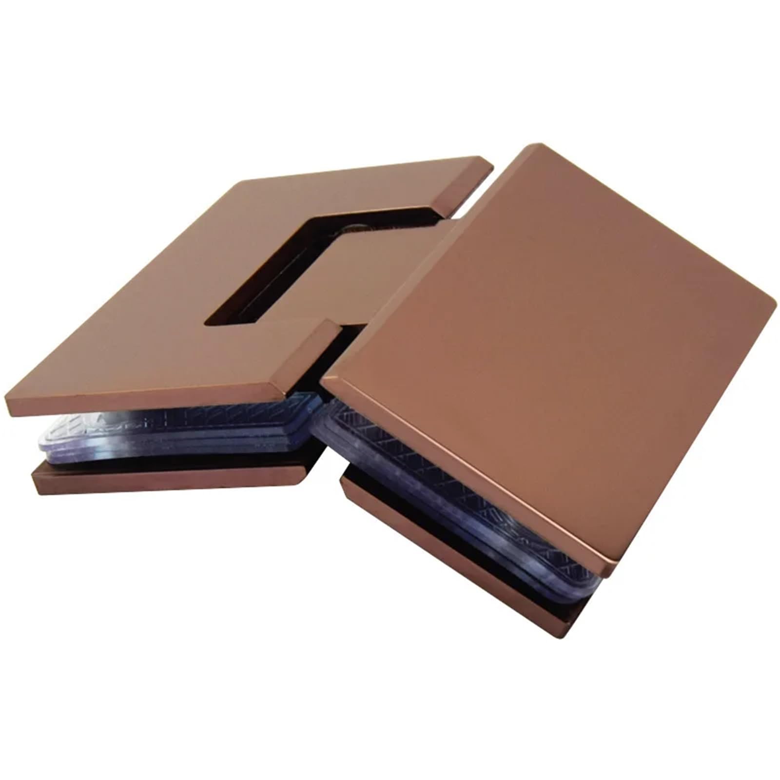 Cnyuon Rg-135Open Rose Gold Stainless Steel 304 Solid Bathroom Clip Shower Room Hinge Frameless Glass Door Up And Down Folder Folding Page For Glass Door(Rg-135Open)