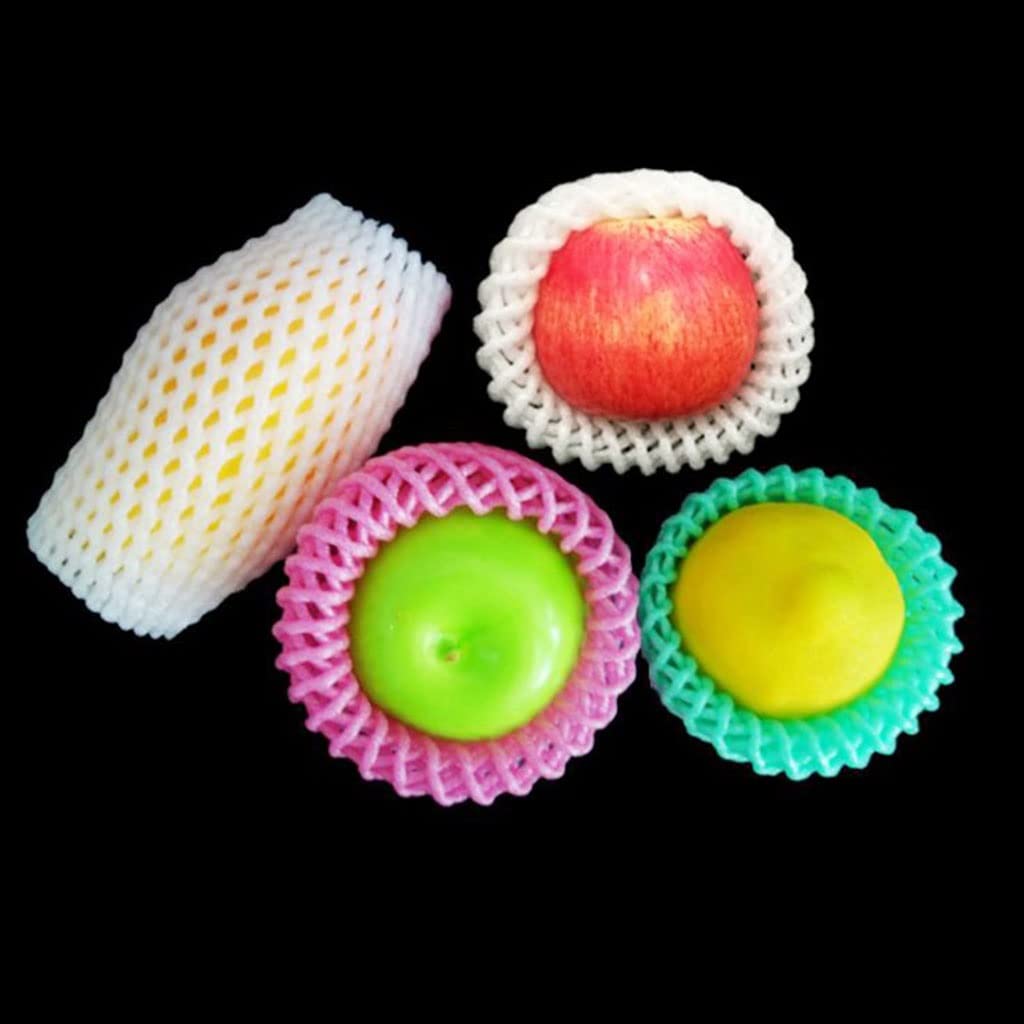 ApuaVireo&Co Set von Schaumstoffnetzbezügen, Beutel Stoßfest Schutz Transportverpackung Obst Gemüse Erdbeere Blumenkohl Pfirsich Apfel Mango Kiwi(5cmx40m)