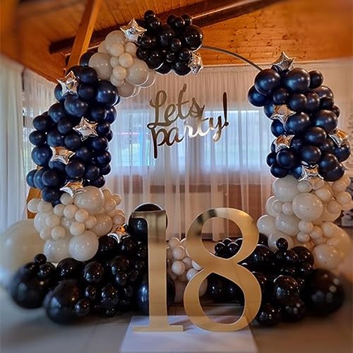 Image of Navy Blue Balloons 60pcs 5inch Small Pearl Dark Blue Balloon for Balloon Garland Arch 5'' Round Mini Navy Latex Balloon for Kids Birthday Party Decoration DIY Graduation Wedding