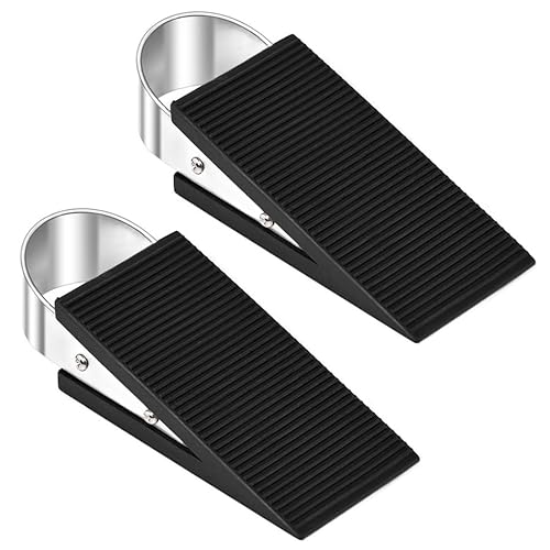 Geila - Fermaporta a cuneo, 2 pezzi, grande, in gomma resistente, antiscivolo, per ufficio, casa, uso (2 pezzi)