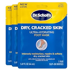 Dr. Scholl’s Dry, Cracked Skin, Ultra Hydrating Foot Mask, 3 Pairs Moisturizing Socks: Intensely Moisturizes Repairs and Softens Rough Dry Skin with Urea & Essential Oils for Dry Cracked Feet
